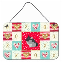 Black Velvet Chinchilla Love Wall or Door Hanging Prints, Red