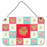 Carolines Treasures  CK5444DS812 Teddy Bear Hamster Love Wall or Door Hanging Pr