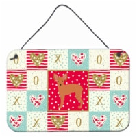 Russian Tor Terrier #2 Love Wall or Door Hanging Prints, Red