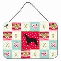 Carolines Treasures  CK5925DS812 Doberman Pinscher Love Wall or Door Hanging Pri