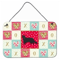 Black Chantilly Tiffany Cat Love Wall or Door Hanging Prints, Red