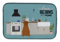 Carolines Treasures  CK7777DDM Dogue de Bourdeaux Kitchen Scene Dish Drying Mat