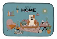 Carolines Treasures  CK7970DDM Fawn White English Bulldog Sweet Home Dish Drying