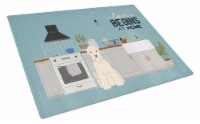 Soft Coated Wheaten Terrier Kitchen Scene Glass Cutting Board Large