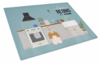 Carolines Treasures  CK7807LCB Red White Pekingese Kitchen Scene Glass Cutting B