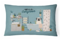 Carolines Treasures  CK7439PW1216 White Mastiff in Bathtub Canvas Fabric Decorat