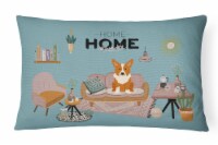 Carolines Treasures  CK7945PW1216 Corgi Sweet Home Canvas Fabric Decorative Pill