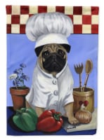 Carolines Treasures  PPP3155GF Pug Veggie Chef Flag Garden Size