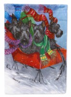 Carolines Treasures PPP3174GF Scottie Christmas Dashing Garden Flag