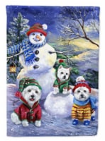 Carolines Treasures PPP3208CHF Westie Holiay Snowballs House Flag