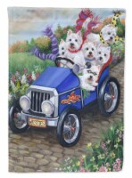Carolines Treasures PPP3209CHF Westie Hot Rod House Flag