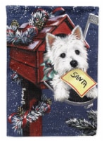 Carolines Treasures PPP3237CHF Westie Zoe's Christmas List House Flag