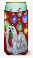 Maltese Christmas Stocking Stuffer Tall Boy Hugger