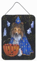 Caroline's Treasures Sheltie Halloween Witch Door Hanging Prints Wall-Decor,