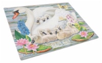 Carolines Treasures PRS4045LCB Mother Swan Glass Cutting Board Large