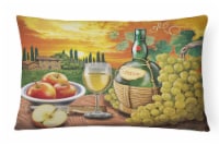 Soave, Apple, Wine and Cheese Canvas Fabric Decorative Pillow