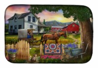 Carolines Treasures  PTW2071DDM Headed Home for Dinner Farm Dish Drying Mat
