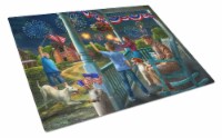 Carolines Treasures  PTW2073LCB 4th of July at Grandpa's USA Glass Cutting Board