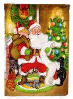 Carolines Treasures PJH3020CHF Santa Claus Let Me Check My List House Flag