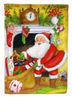 Carolines Treasures PJH3024CHF Santa Claus Stocking Stuffers House Flag