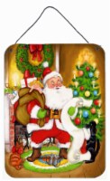 Santa Claus Let Me Check My List Wall or Door Hanging Prints