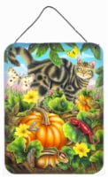 Carolines Treasures  PRS4016DS1216 Cat Fuzzy in the Pumpkin Patch Wall or Door H