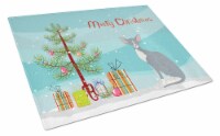Carolines Treasures  CK4785LCB Peterbald Cat Merry Christmas Glass Cutting Board