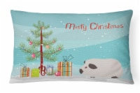 Himalayan Guinea Pig Merry Christmas Canvas Fabric Decorative Pillow