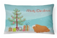 Peruvian Guinea Pig Merry Christmas Canvas Fabric Decorative Pillow