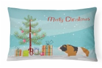 Rex Guinea Pig Merry Christmas Canvas Fabric Decorative Pillow