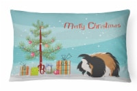 Sheba Guinea Pig Merry Christmas Canvas Fabric Decorative Pillow