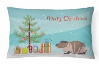 Skinny Guinea Pig Merry Christmas Canvas Fabric Decorative Pillow