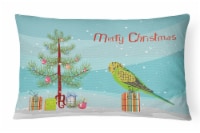 Carolines Treasures  CK4497PW1216 Budgerigar Merry Christmas Canvas Fabric Decor