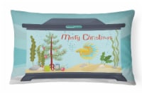 CrownTail Betta Merry Christmas Canvas Fabric Decorative Pillow