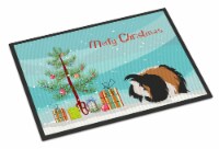 Carolines Treasures CK4445MAT Sheba Guinea Pig Merry Christmas Doormat 18x27