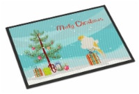 Carolines Treasures CK4484MAT Parisian Trumpeter Canary Merry Christmas Doormat