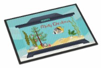 Carolines Treasures  CK4505MAT Butterfly Fish Merry Christmas Indoor or Outdoor