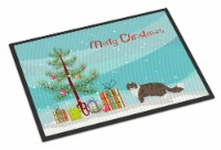 Carolines Treasures CK4664MAT Norwegian Forest Cat Merry Christmas Doormat 18x2