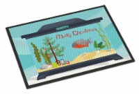 Carolines Treasures CK4534JMAT Piranha Merry Christmas Doormat 24x36
