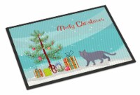 Carolines Treasures CK4574JMAT British Shorthair #1 Cat Merry Christmas Doormat