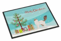 Carolines Treasures CK4733JMAT Turkish Van Cat Merry Christmas Doormat 24x36