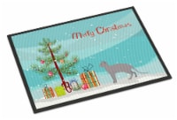 Ukrainian Levkoy #2 Cat Merry Christmas Indoor or Outdoor Mat 24x36