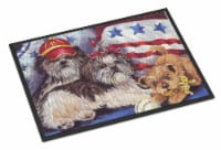 Carolines Treasures  PPP3273JMAT Shih Tzu Americana Sweethearts Indoor or Outdoo