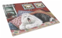 Carolines Treasures  PPP3266LCB Old English Sheepdog Sweet Dreams Glass Cutting