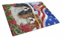 Carolines Treasures  PPP3069LCB Cavalier Spaniel USA Glass Cutting Board Large
