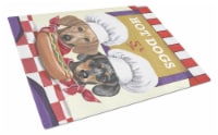 Carolines Treasures PPP3083LCB Dachshund Hot Dog Stand Glass Cutting Board Larg