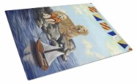Carolines Treasures  PPP3100LCB Golden Retriever Retreat Glass Cutting Board Lar