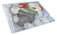 Carolines Treasures PPP3117LCB Old English Sheepdog Christmas Glass Cutting Boa