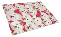 Carolines Treasures  PPP3133LCB Westie Christmas a Plenty Glass Cutting Board La