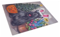 Scottish Terrier Scottie for All Seasons Glass Cutting Board Large